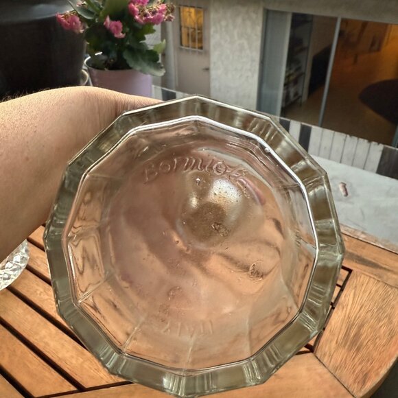 Vintage Bormioli Rocco Italy Glass Decanter With Stopper & Ribbed Design - Picture 2 of 3